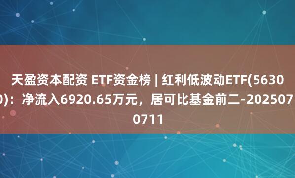 天盈资本配资 ETF资金榜 | 红利低波动ETF(563020)：净流入6920.65万元，居可比基金前二-20250711